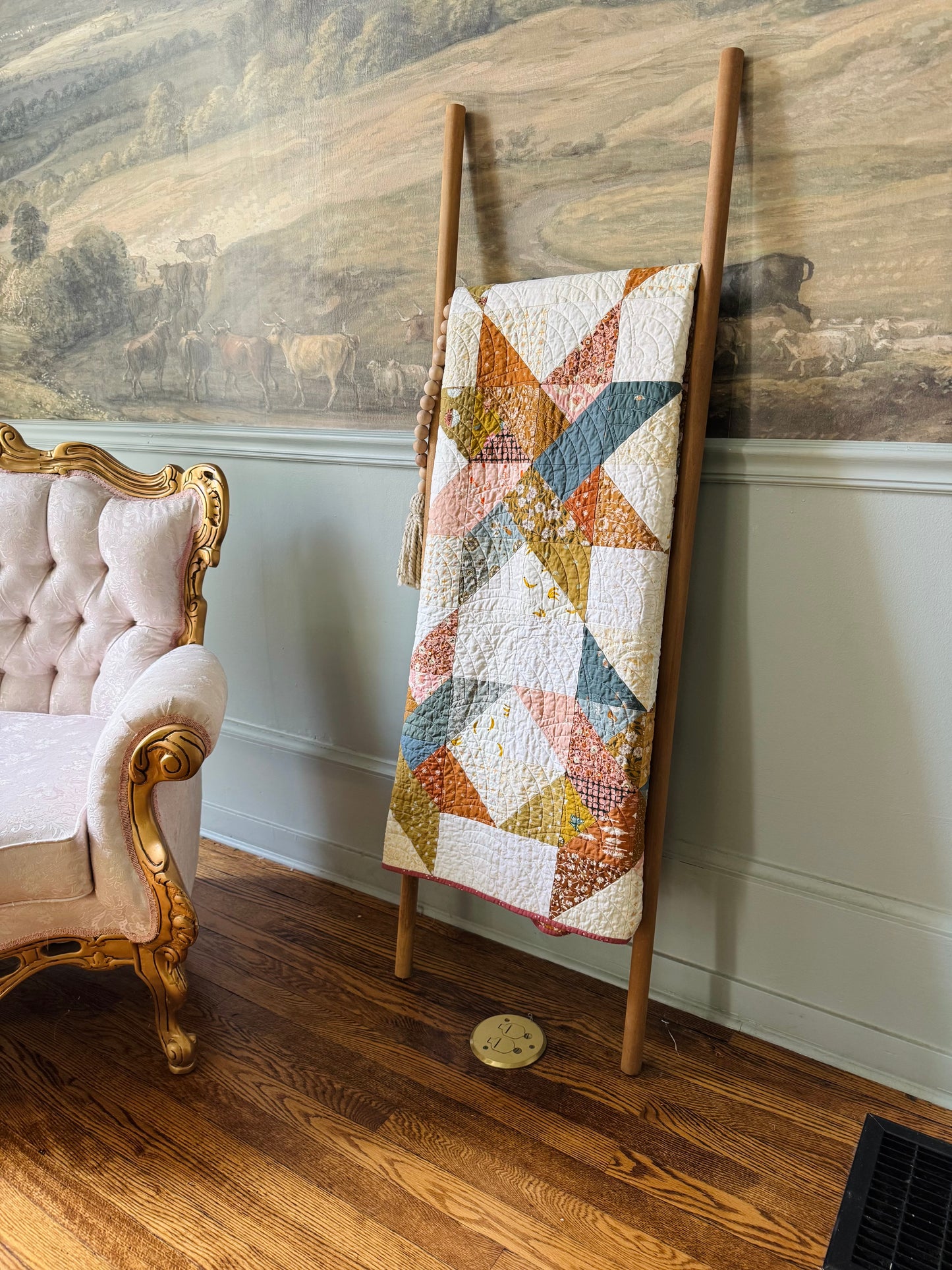 Knotty Handmade Quilt - Throw Size - Finished Quilt