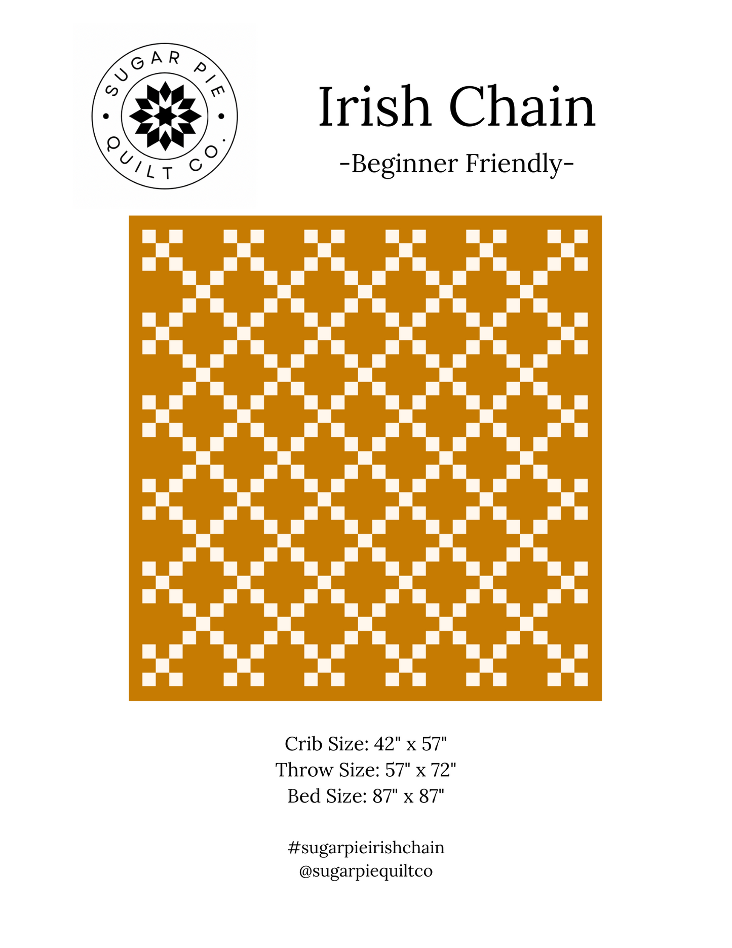 Irish Chain Quilt Pattern - PDF