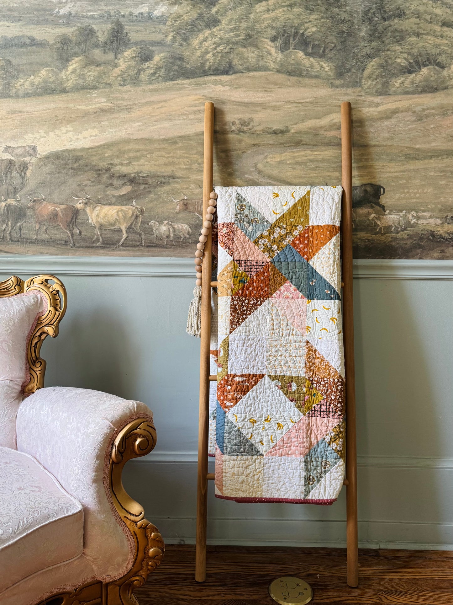 Knotty Handmade Quilt - Throw Size - Finished Quilt